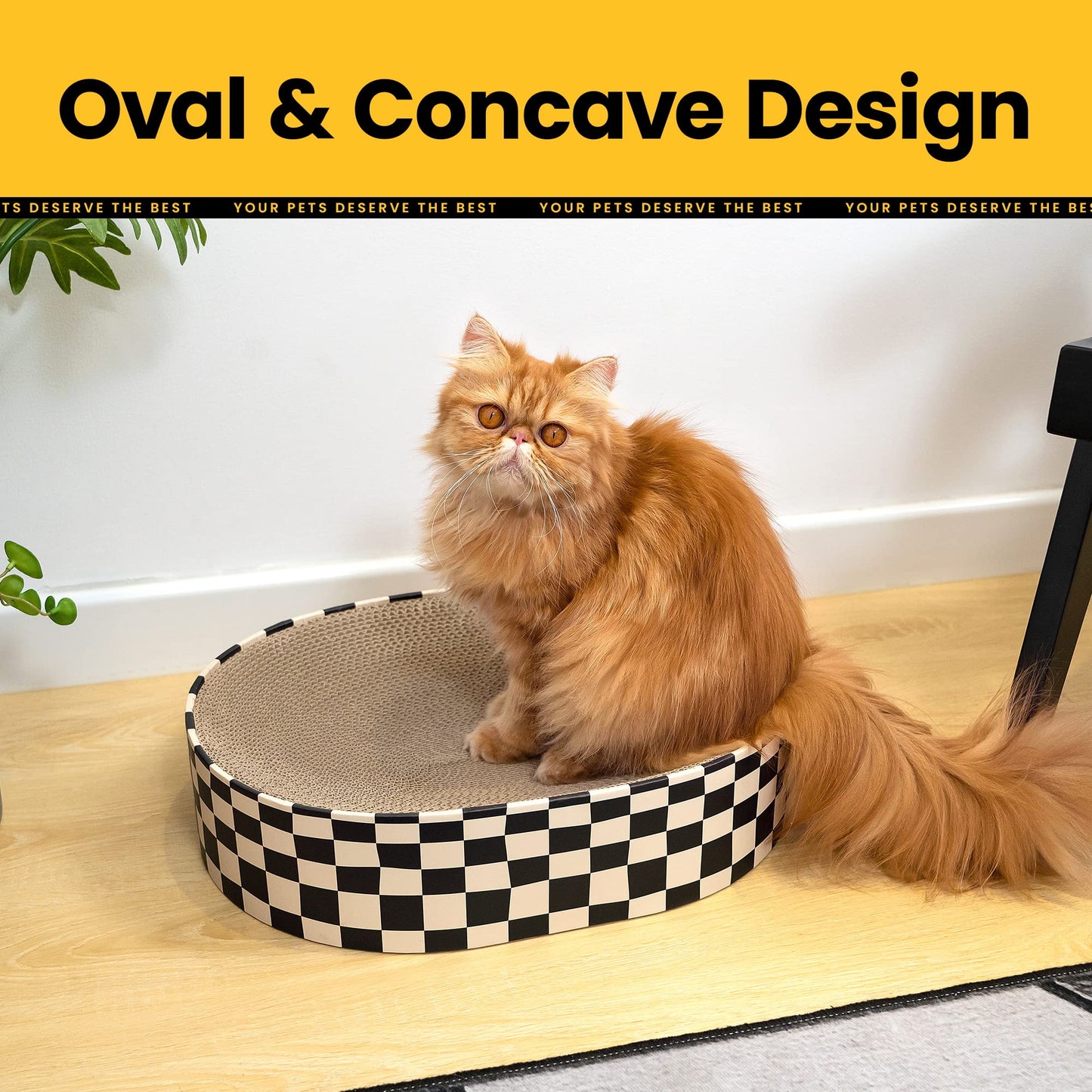 Round Cardboard Cat Scratcher Lounge Bowl