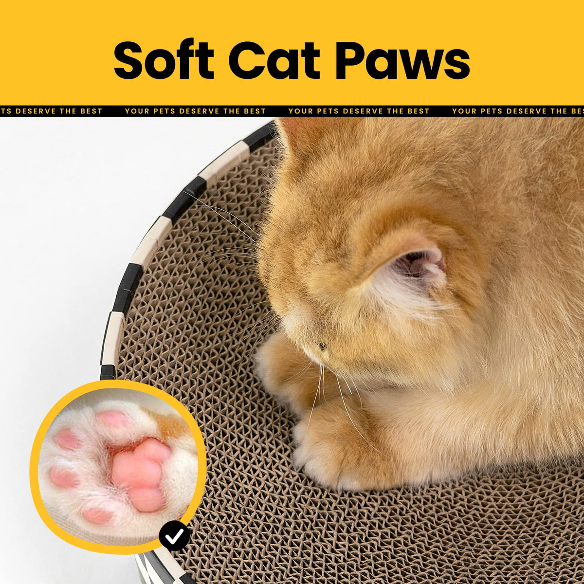 Round Cardboard Cat Scratcher Lounge Bowl