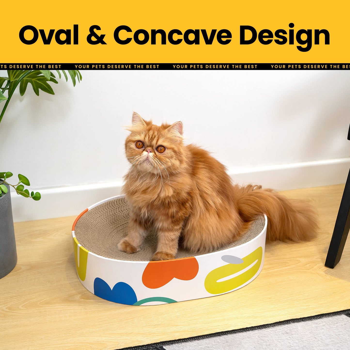Round Cardboard Cat Scratcher Lounge Bowl