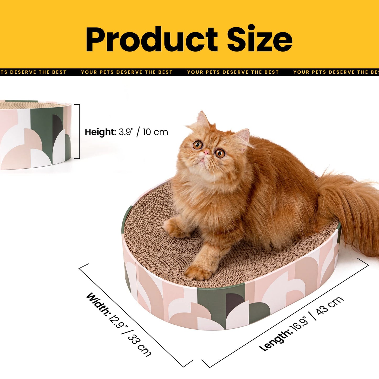 Round Cardboard Cat Scratcher Lounge Bowl