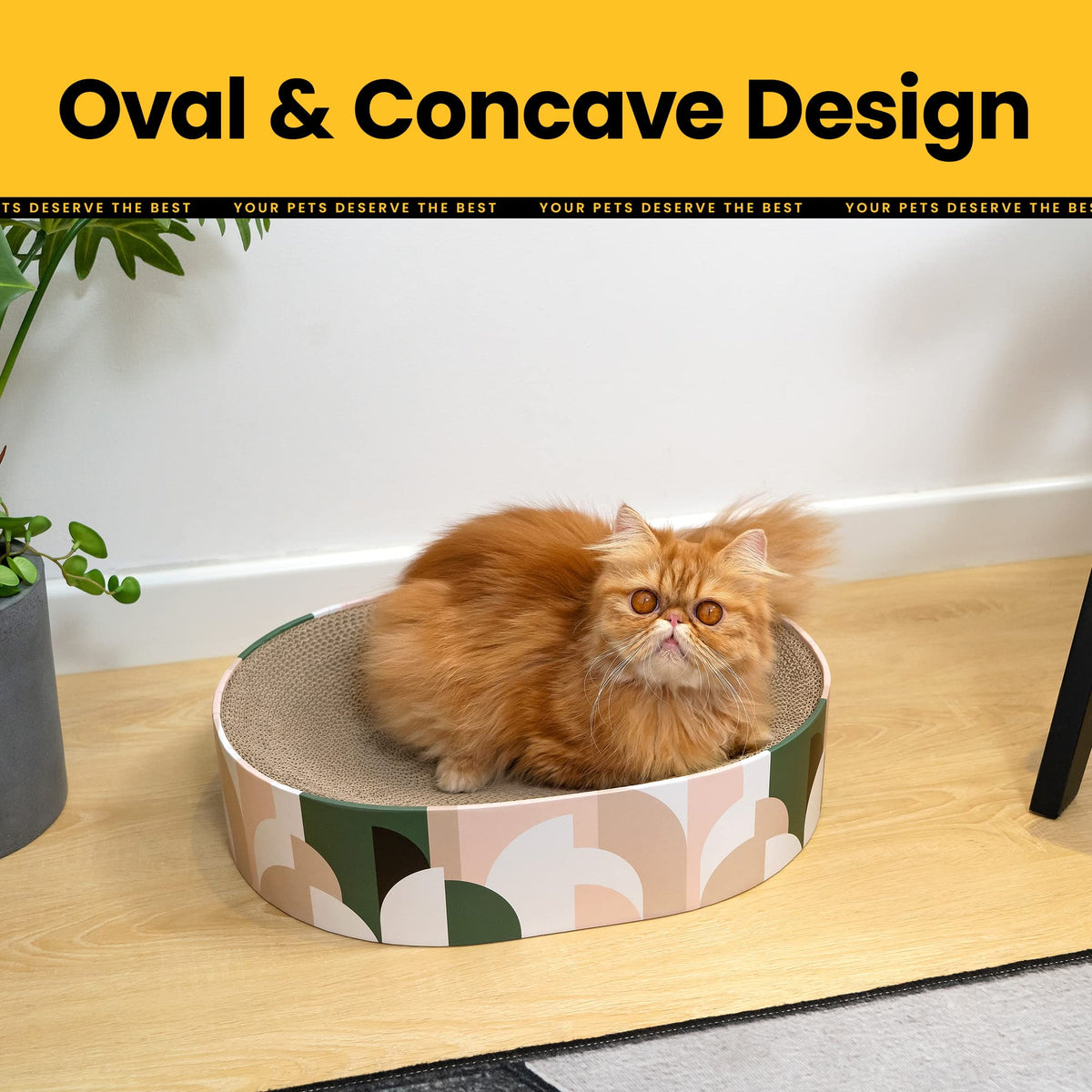 Round Cardboard Cat Scratcher Lounge Bowl