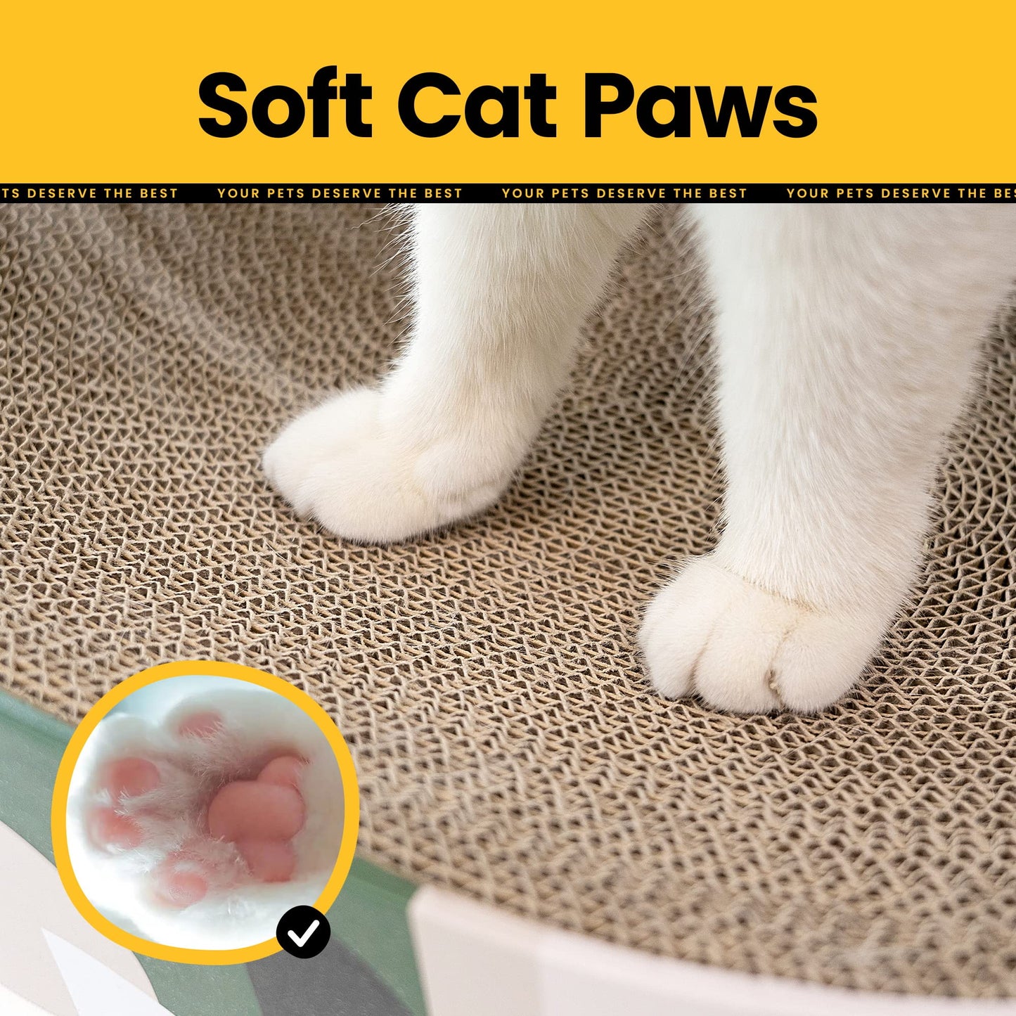 Round Cardboard Cat Scratcher Lounge Bowl