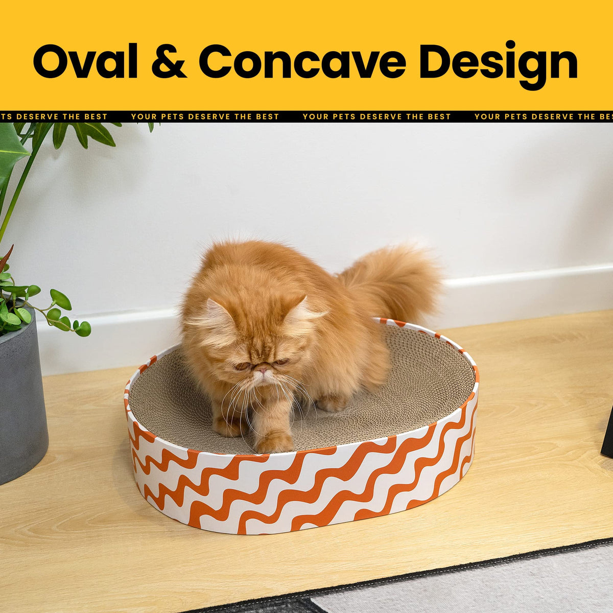 Round Cardboard Cat Scratcher Lounge Bowl