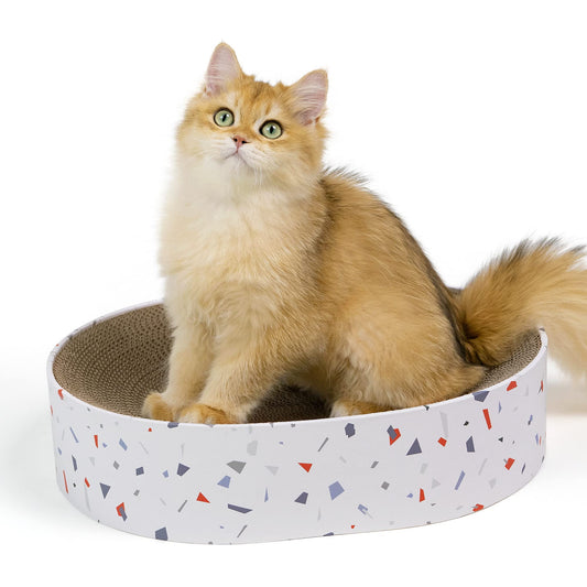 Round Cardboard Cat Scratcher Lounge Bowl