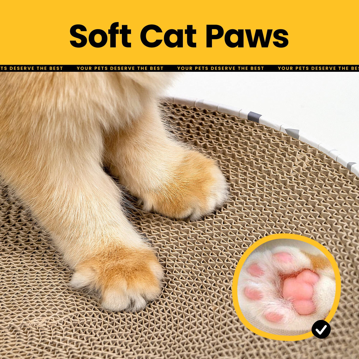 Round Cardboard Cat Scratcher Lounge Bowl