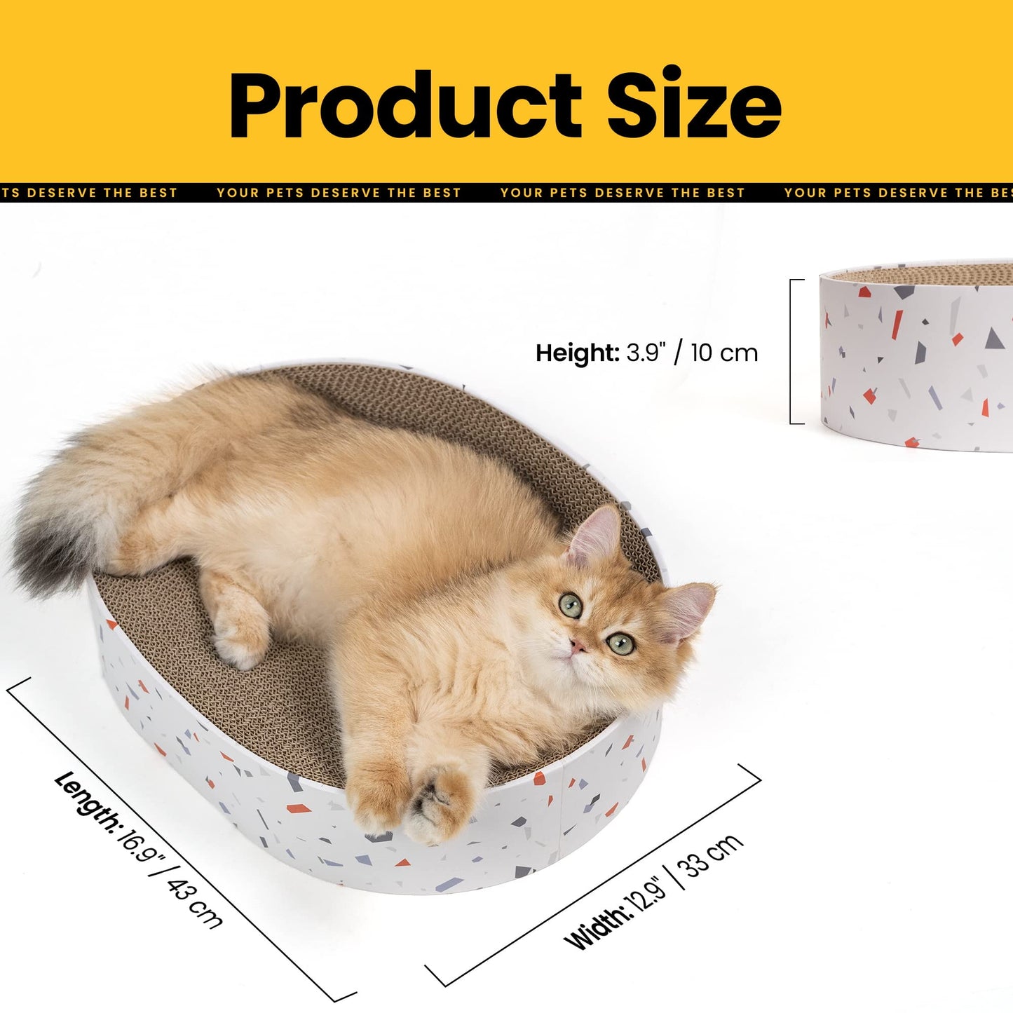 Round Cardboard Cat Scratcher Lounge Bowl