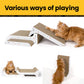 3-in-1 Cat Scratcher Pad Set with Catnip – Curve
