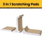 3-in-1 Cat Scratcher Pad Set with Catnip – Curve