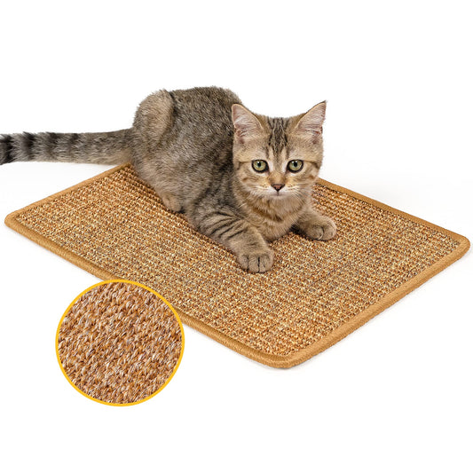Natural Sisal Cat Scratcher Mat – Brown