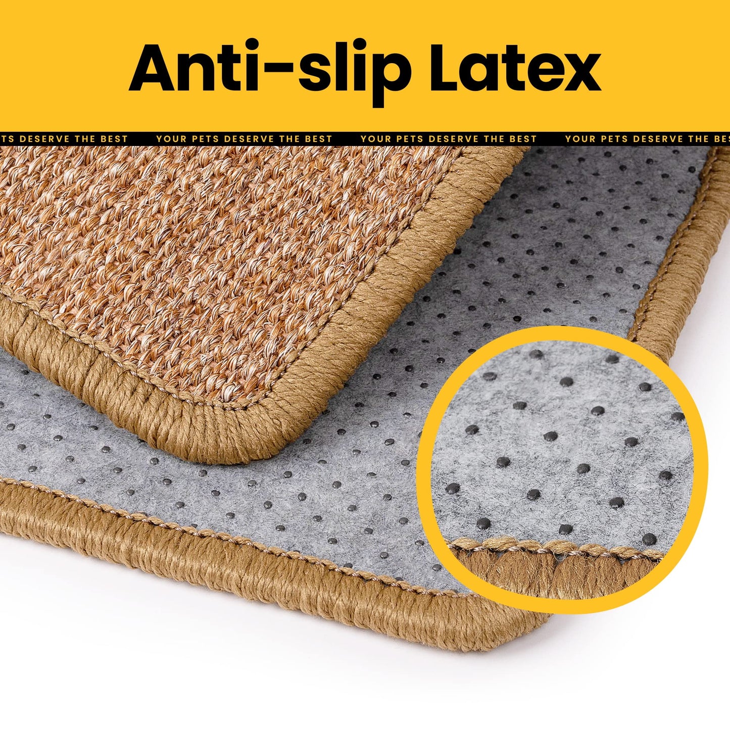 Natural Sisal Cat Scratcher Mat – Brown