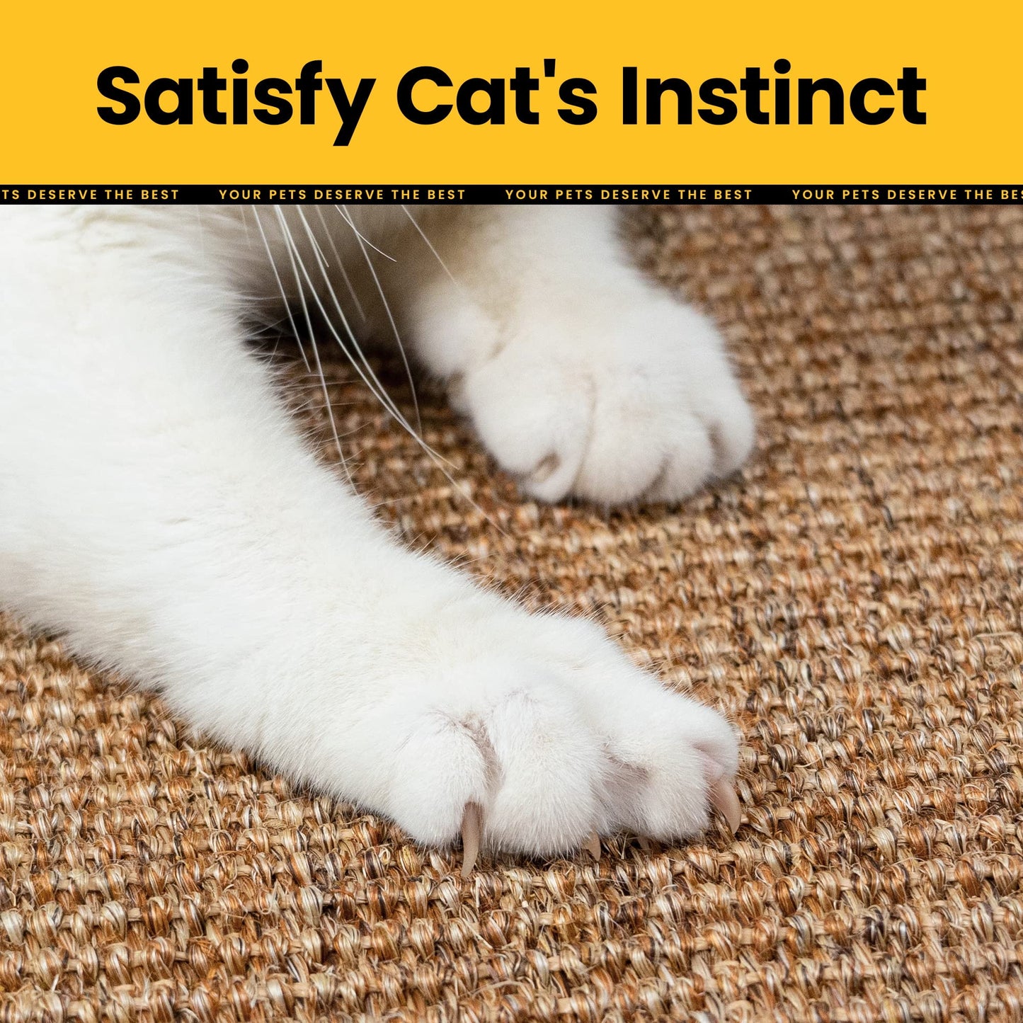 Natural Sisal Cat Scratcher Mat – Brown