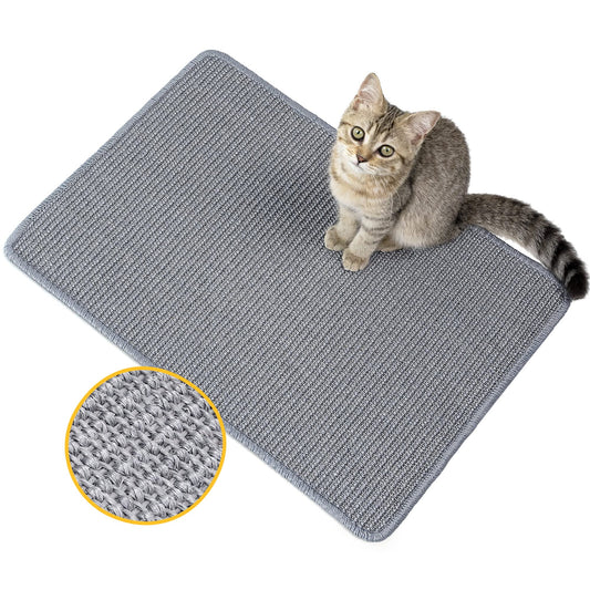 Natural Sisal Cat Scratcher Mat – Grey