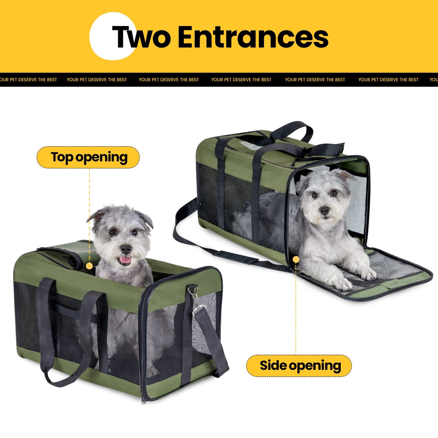 Collapsible Soft-Sided Pet Carrier – Large Dog
