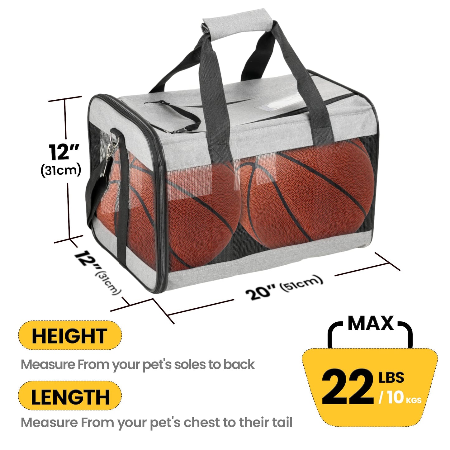 Collapsible Soft-Sided Pet Carrier – Large Dog