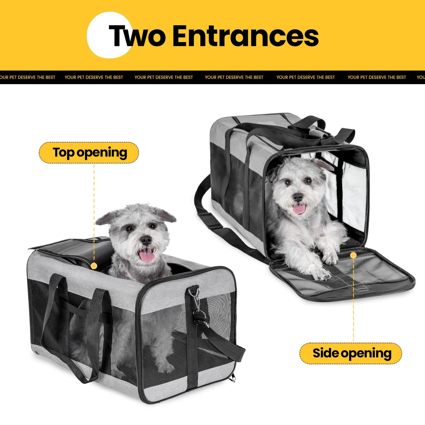 Collapsible Soft-Sided Pet Carrier – Large Dog