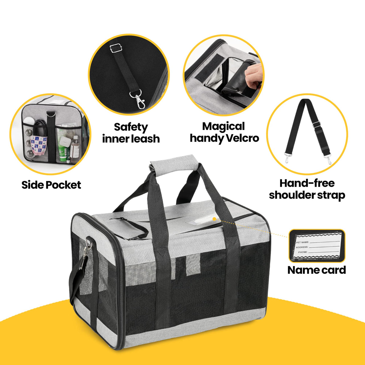 Collapsible Soft-Sided Pet Carrier – Large Dog