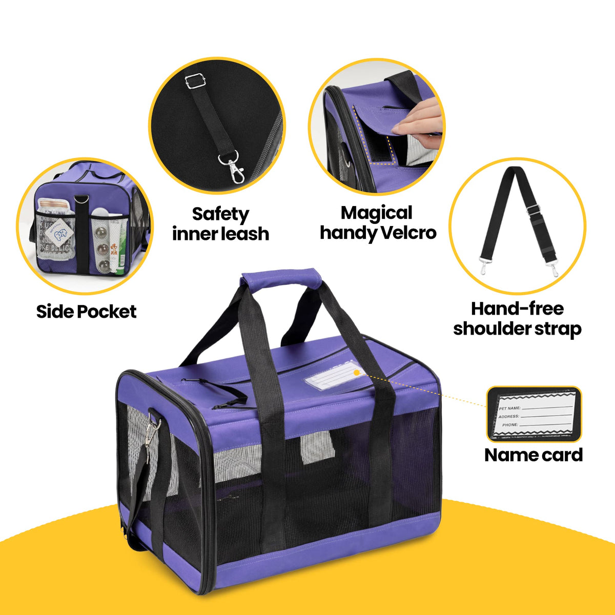 Collapsible Soft-Sided Pet Carrier – Large Dog