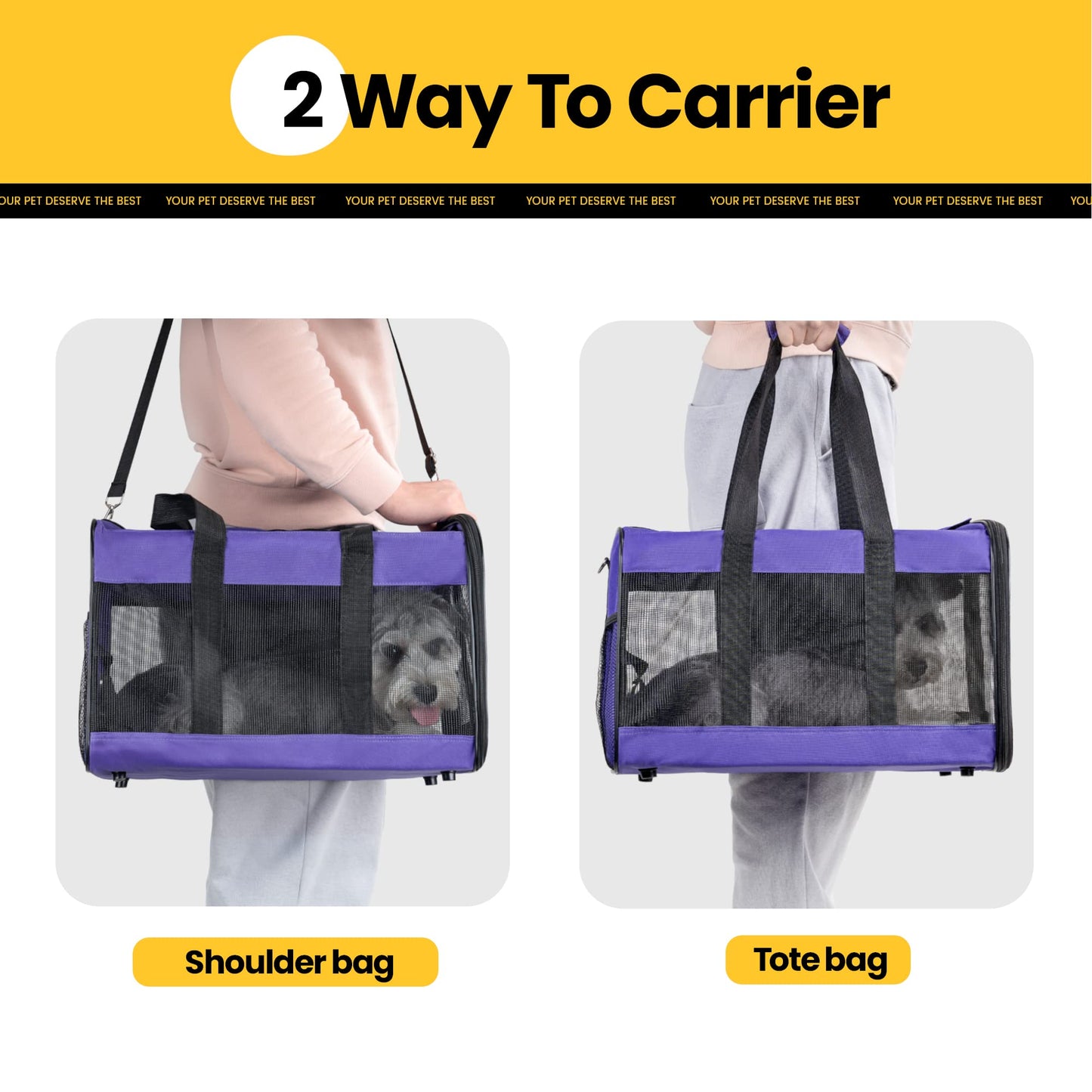 Collapsible Soft-Sided Pet Carrier – Large Dog