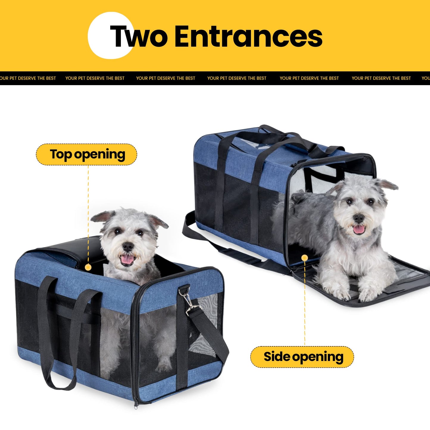 Collapsible Soft-Sided Pet Carrier – Large Dog