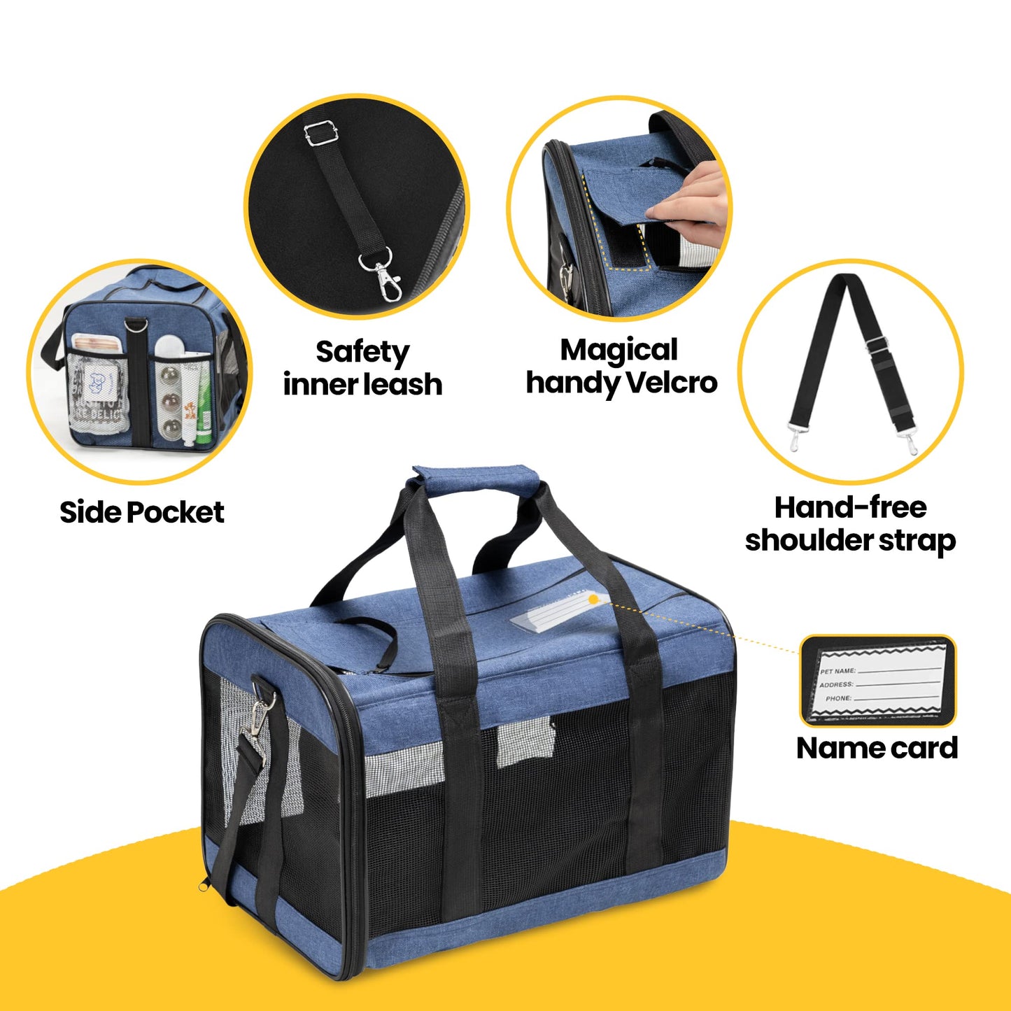 Collapsible Soft-Sided Pet Carrier – Large Dog
