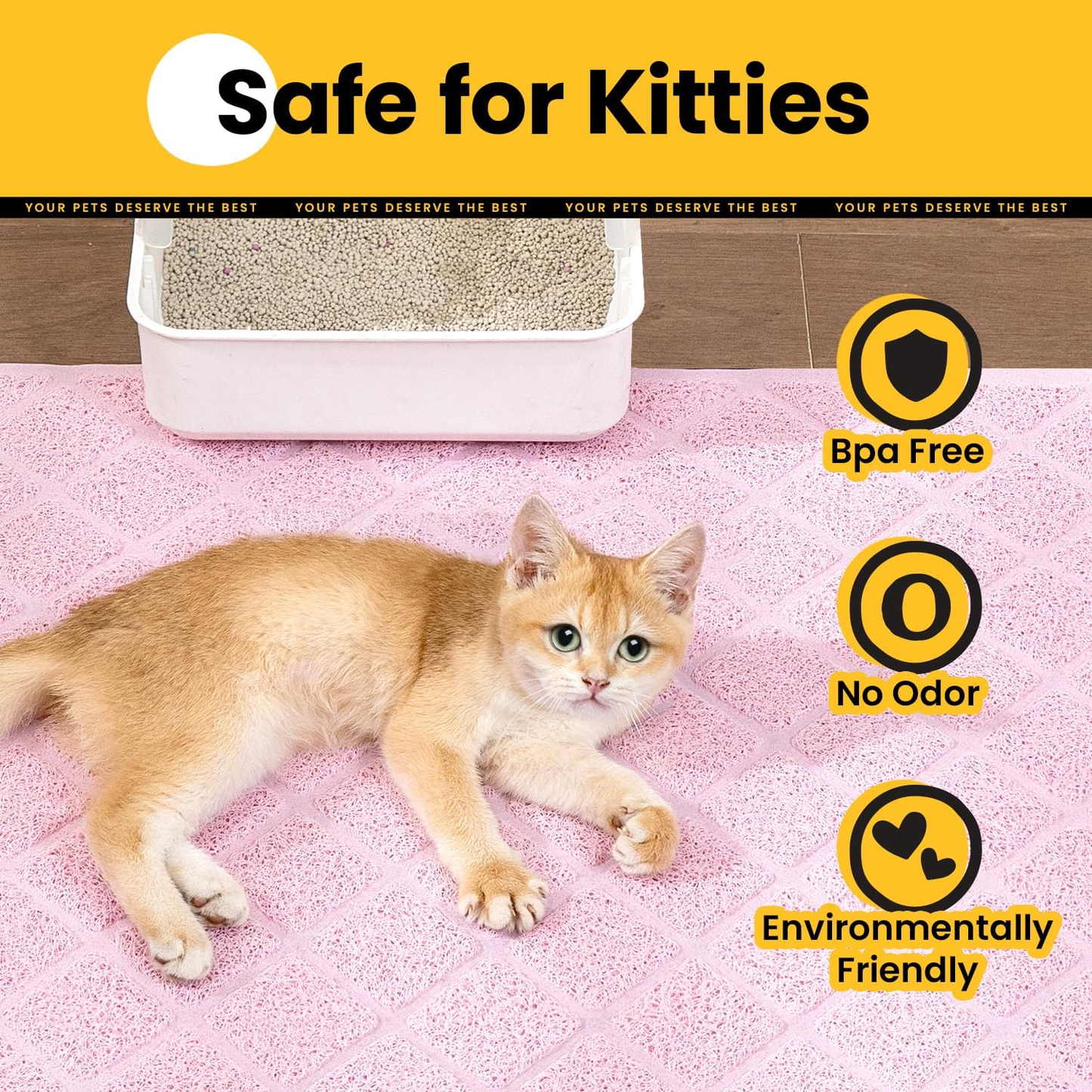PVC Honeycomb Cat Litter Trapping Mat – Small, 24" x 17"