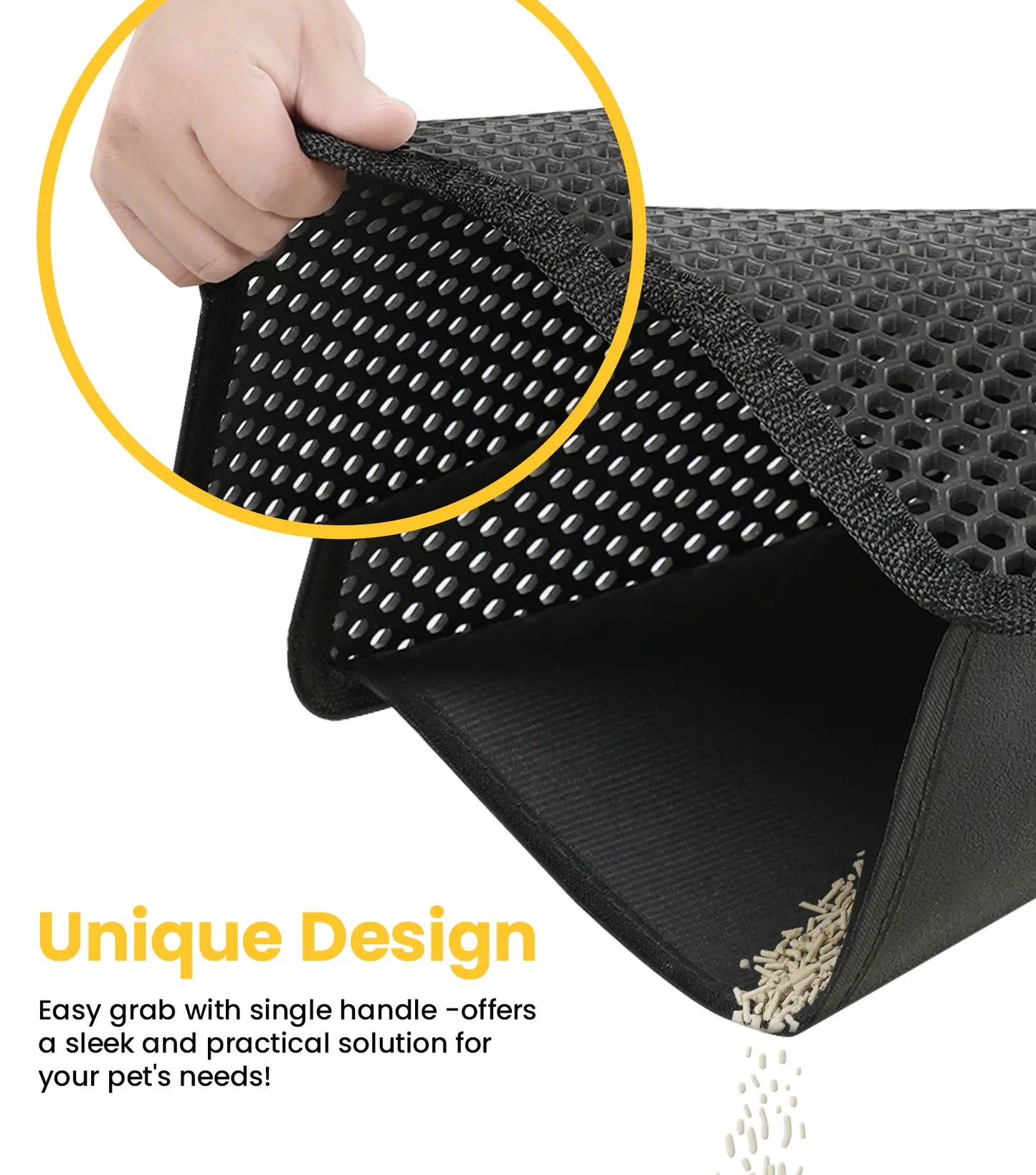 Honeycomb Double-Layer Cat Litter Trapping Mat – 23" x 17"