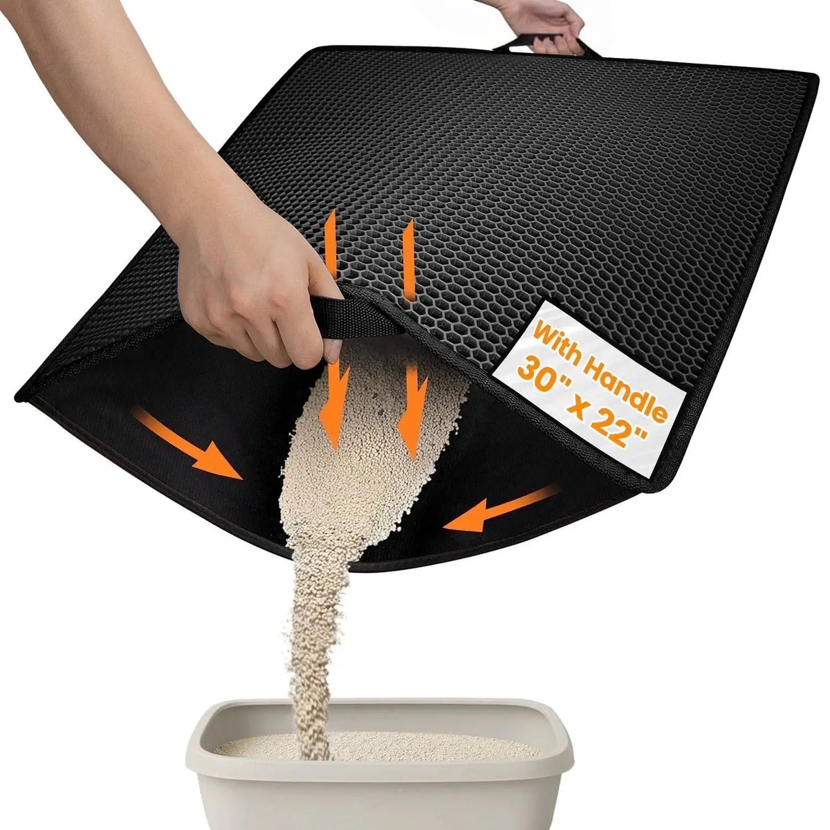 Honeycomb Double-Layer Cat Litter Trapping Mat – 30" x 22"