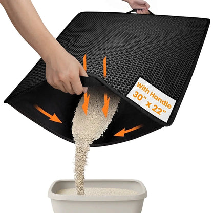 Honeycomb Double-Layer Cat Litter Trapping Mat – 30" x 22"