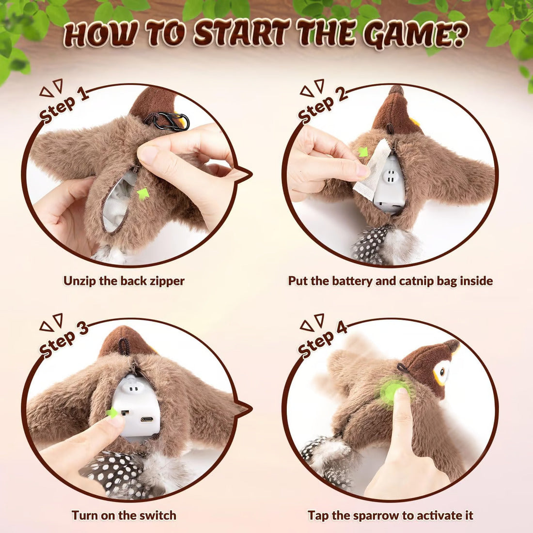 Interactive Flying Bird Cat Toy