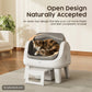 AutoScooper 12 open-top design so cats move freely and accept it naturally