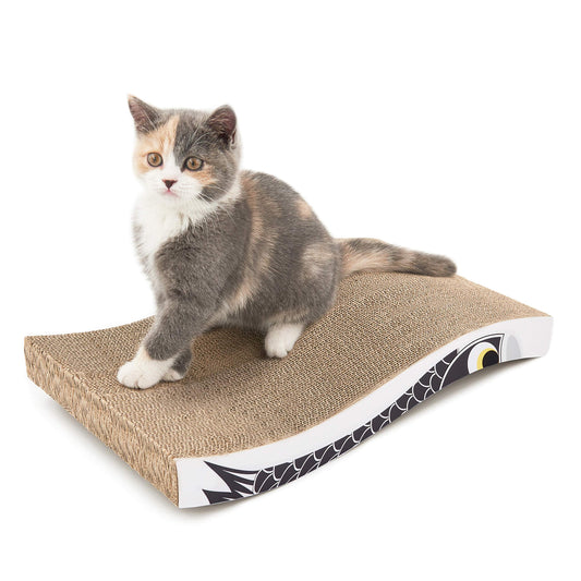 Reversible Cardboard Cat Scratcher Pad – Black, Large