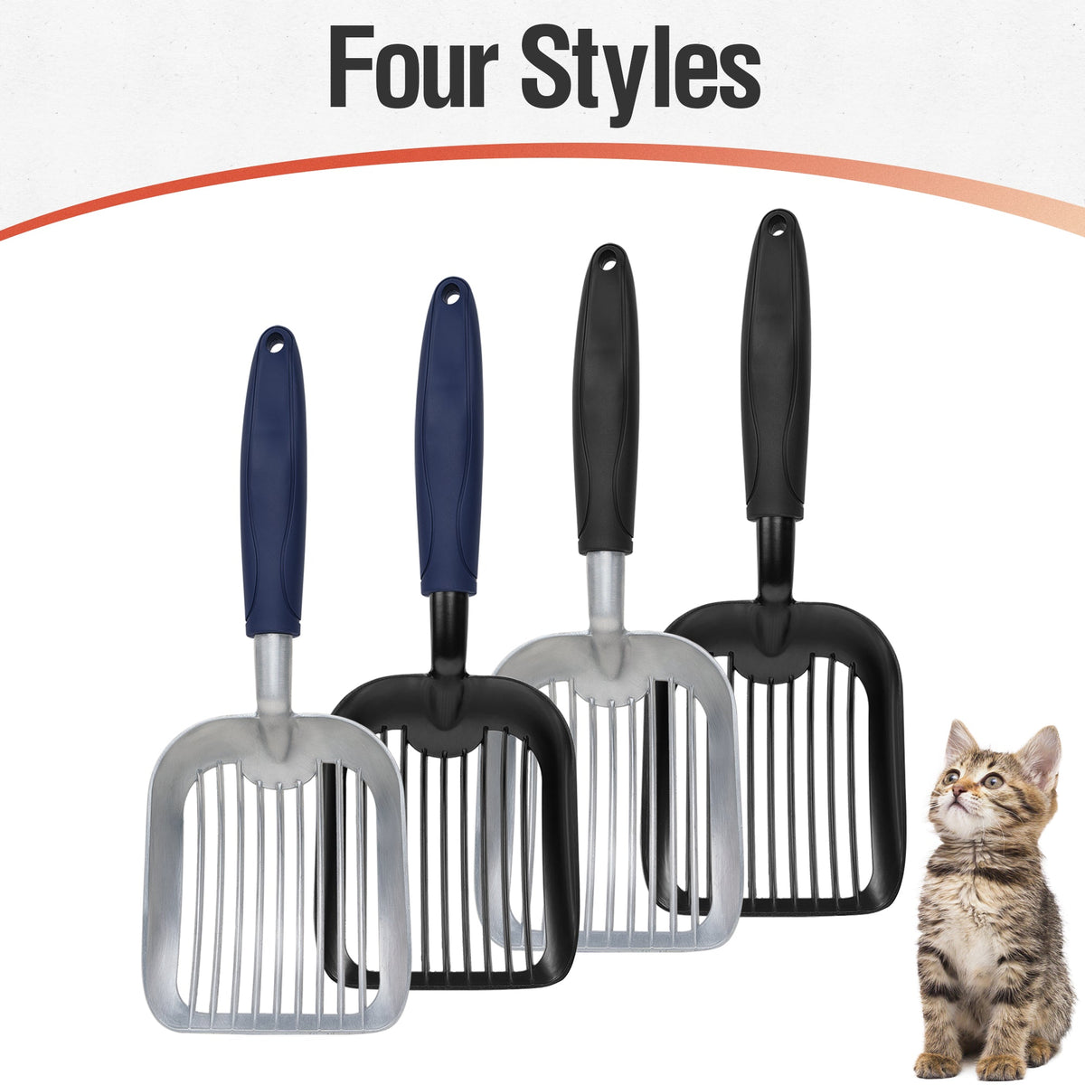 Aluminium Cat Litter Scoop with Deep Shovel